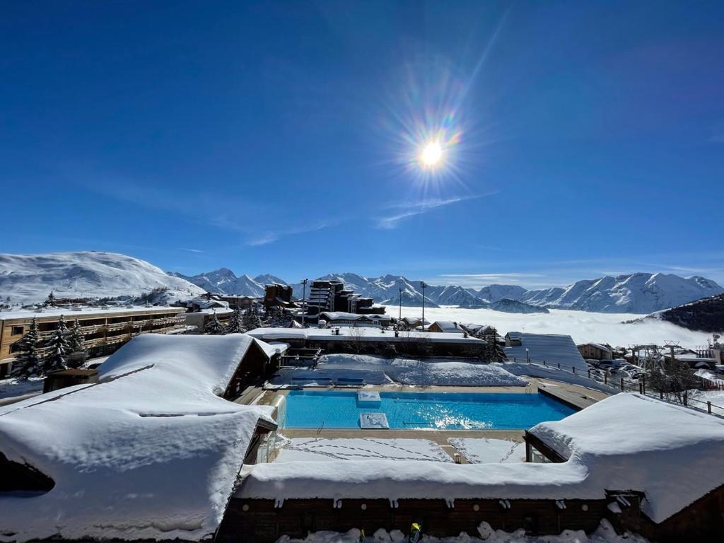 Superbe Studio Avec Vue Exceptionnelle Alpe d'Huez 외부 사진